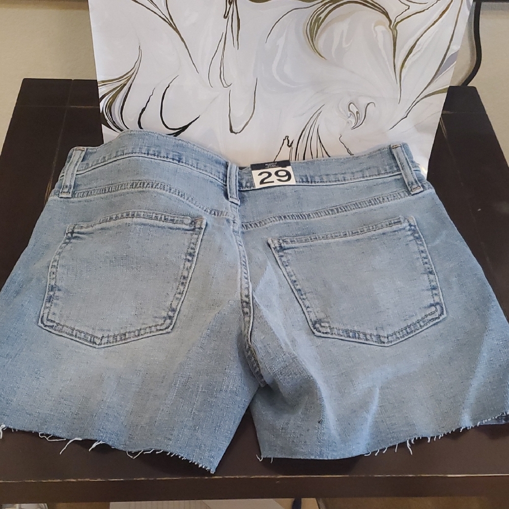 GAP Blue Jean Shorts with Frayed Hem and Distressed Style - Picture 5 of 5